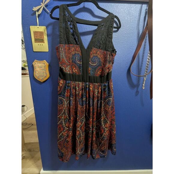 City Chic Dress Paisley Rose Womens Plus Size 16 XL 0X Small Boho Lace Colorful - Picture 5 of 10